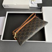 Celine Long Pouch With Strap In Triomphe Canvas And Calfskin  - 4