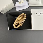 Celine Small Flap Wallet Triomphe In Shiny Calfskin Yellow - 10.5x8.5x4cm - 5