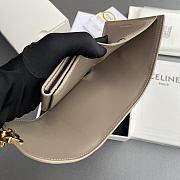 Celine Small Flap Wallet Triomphe In Shiny Calfskin Pebble - 10.5x8.5x4cm - 3