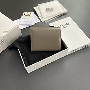 Celine Small Flap Wallet Triomphe In Shiny Calfskin Pebble - 10.5x8.5x4cm - 2