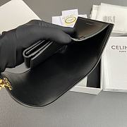 Celine Small Flap Wallet Triomphe In Shiny Calfskin Black Gold - 10.5x8.5x4cm - 6