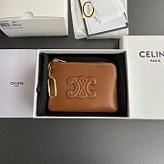 Celine Coin Purse In Smooth Calfskin Brown - 13x9x1cm - 1