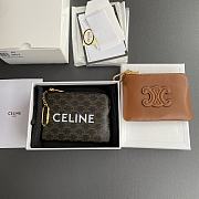 Celine Coin Purse In Smooth Calfskin Brown - 13x9x1cm - 6