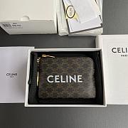 Celine Coin Purse In Triomphe Canvas - 13x9x1cm - 1