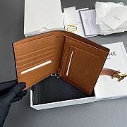 Celine Fine Strap Wallet Nino In Supple Grained Calfskin Brown - 10.5x8x2cm - 6