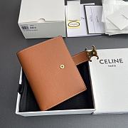 Celine Fine Strap Wallet Nino In Supple Grained Calfskin Brown - 10.5x8x2cm - 3