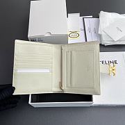 Celine Fine Strap Wallet Nino In Supple Grained Calfskin Beige - 10.5x8x2cm - 2