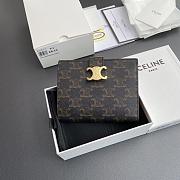 Celine Fine Strap Wallet Nino In Triomphe Canvas - 10.5x8x2cm - 1