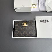 Celine Fine Strap Wallet Nino In Triomphe Canvas - 10.5x8x2cm - 6