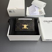 Celine Card Holder Triomphe In Triomphe Canvas - 11x8x0.3cm - 2
