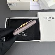 Celine Card Holder With Flap Triomphe In Shiny Calfskin Light Purple - 10x7.5x2cm - 3