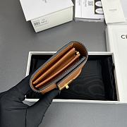 Celine Small Trifold wallet 16 In Satinated Calfskin Brown - 19x10x4cm - 6