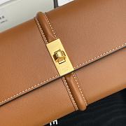 Celine Small Trifold wallet 16 In Satinated Calfskin Brown - 19x10x4cm - 3