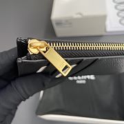 Celine Compact Card Holder In Grained Calfskin Black - 13x7cm - 6