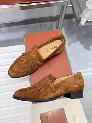 Loro Piana Pennan Fringe Loafer Suede Brown  - 4
