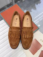 Loro Piana Pennan Fringe Loafer Suede Brown  - 5
