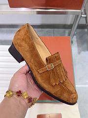 Loro Piana Pennan Fringe Loafer Suede Brown  - 6