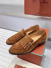 Loro Piana Pennan Fringe Loafer Suede Brown  - 1