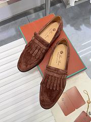 Loro Piana Pennan Fringe Loafer Suede Dark Brown  - 3