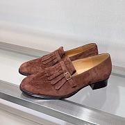 Loro Piana Pennan Fringe Loafer Suede Dark Brown  - 2