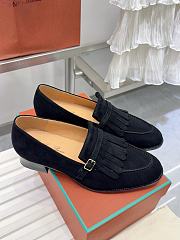 Loro Piana Pennan Fringe Loafer Suede Black - 6
