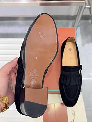 Loro Piana Pennan Fringe Loafer Suede Black - 5