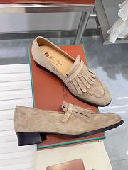 Loro Piana Pennan Fringe Loafer Suede Beige - 5
