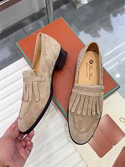 Loro Piana Pennan Fringe Loafer Suede Beige - 2