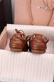  Miumiu Leather Sneakers With Buckle Cognac 5E549E - 5