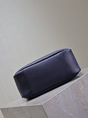YSL Le 5 A 7 Supple Small In Grained Leather Navy - 23x22x8.5cm - 2