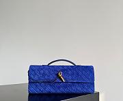Bottega Veneta Andiamo Clutch Blue Royal Suede - 31x13x3cm - 3