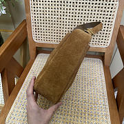 YSL Le 5 A 7 Supple Small In Suede Leather Brown - 23x22x8.5cm - 2