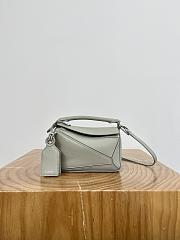 Loewe Mini Featherlight Puzzle Bag In Nappa Lambskin Gray - 17.5x12.5x7.5cm - 6