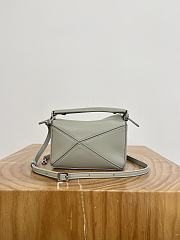 Loewe Mini Featherlight Puzzle Bag In Nappa Lambskin Gray - 17.5x12.5x7.5cm - 2