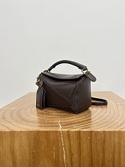 Loewe Mini Featherlight Puzzle Bag In Nappa Lambskin Chocolate - 17.5x12.5x7.5cm - 5