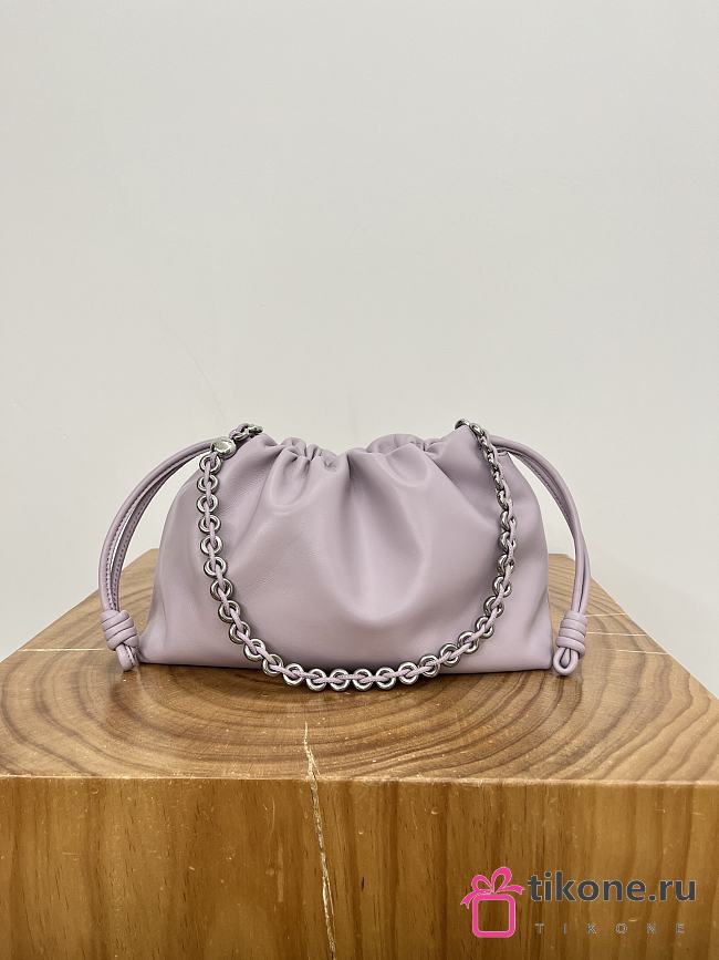 Loewe Medium Flamenco Purse In Mellow Nappa Lambskin Light Purple - 30x20x10.5cm - 1