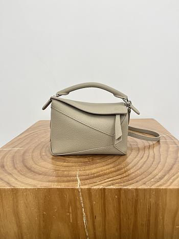 Loewe Mini Puzzle Edge Bag In Soft Grained Calfskin Clay - 18x12.5x8cm