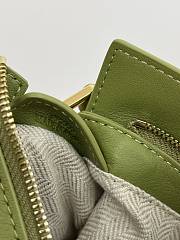 Loewe Mini Puzzle Edge Bag In Classic Calfskin Apple Green - 18x12.5x8cm - 4