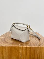 Loewe Mini Puzzle Edge Bag In Soft Grained Calfskin Gray - 18x12.5x8cm - 6