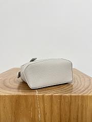 Loewe Mini Puzzle Edge Bag In Soft Grained Calfskin Gray - 18x12.5x8cm - 4