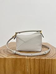 Loewe Mini Puzzle Edge Bag In Soft Grained Calfskin Gray - 18x12.5x8cm - 3
