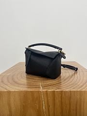 Loewe Mini Puzzle Edge Bag In Soft Grained Calfskin Black - 18x12.5x8cm - 6