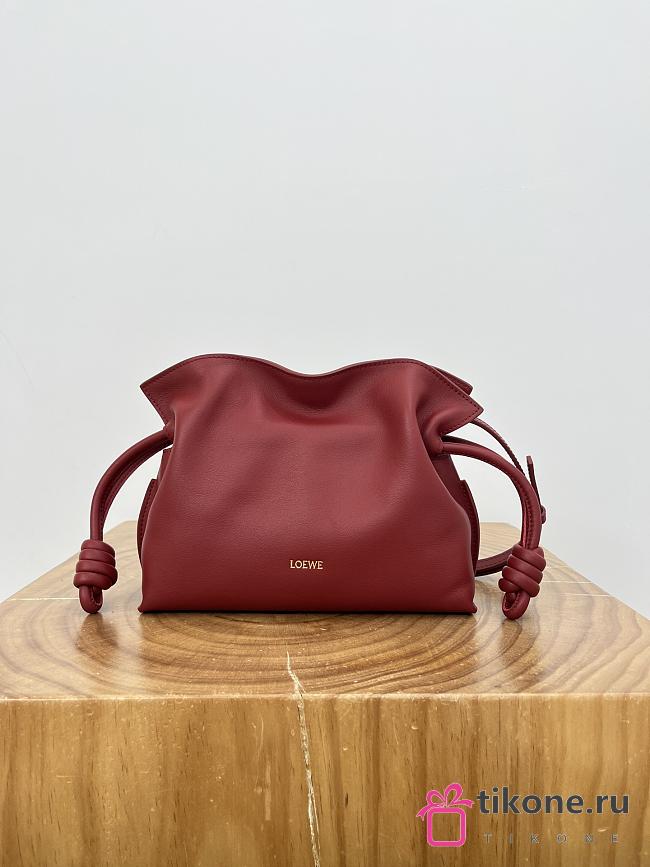 Loewe Mini Flamenco Clutch In Nappa Calfskin Red - 23.9x18x9cm - 1
