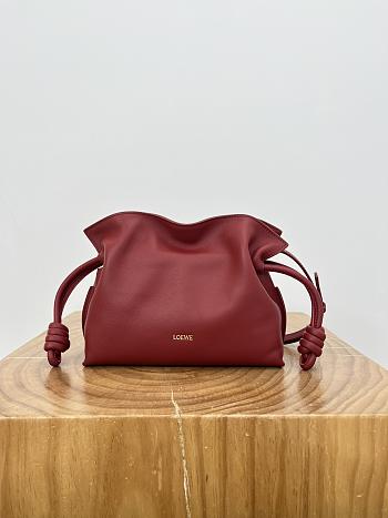 Loewe Mini Flamenco Clutch In Nappa Calfskin Red - 23.9x18x9cm