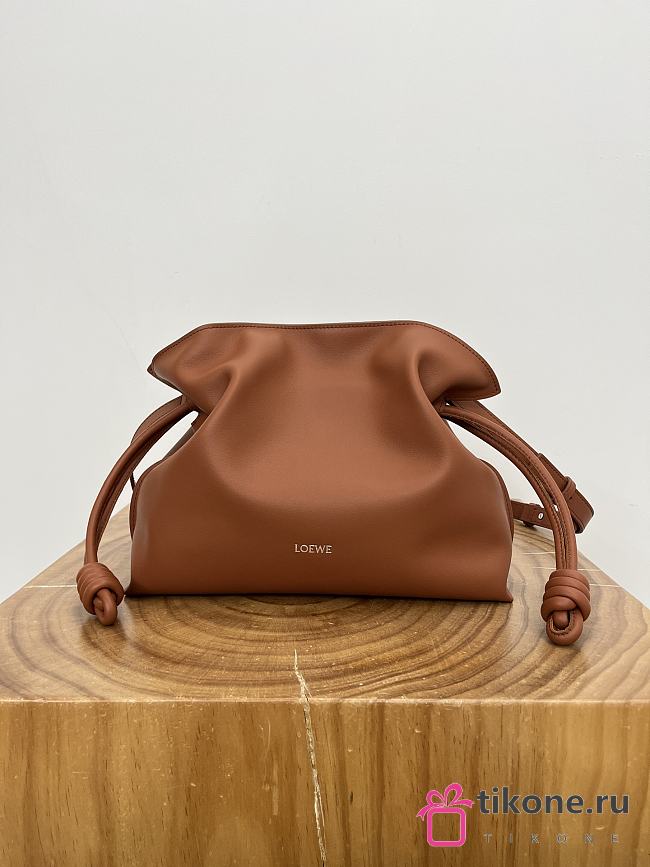 Loewe Medium Flamenco Clutch In Nappa Calfskin Brown - 30x24.5x10.5cm - 1