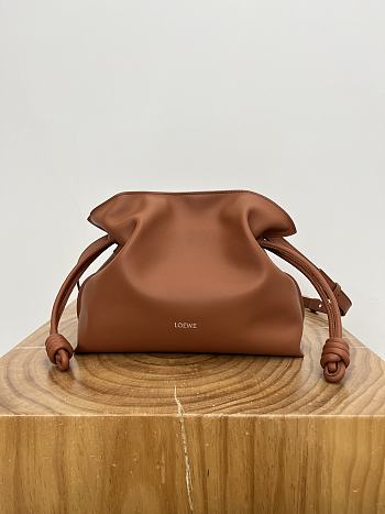 Loewe Medium Flamenco Clutch In Nappa Calfskin Brown - 30x24.5x10.5cm
