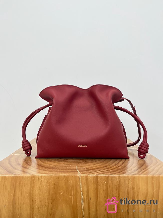 Loewe Medium Flamenco Clutch In Nappa Calfskin Red - 30x24.5x10.5cm - 1