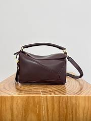 Loewe Small Featherlight Puzzle Bag In Nappa Lambskin Burgundy - 24x16.5x10.5cm - 1