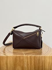 Loewe Small Featherlight Puzzle Bag In Nappa Lambskin Burgundy - 24x16.5x10.5cm - 3