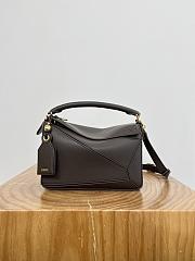 Loewe Small Featherlight Puzzle Bag In Nappa Lambskin Chocolate - 24x16.5x10.5cm - 1